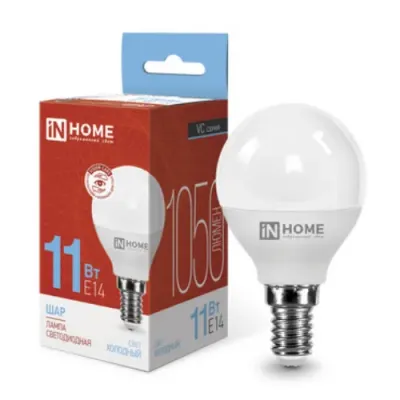 Лампа светодиодная LED-ШАР-VC 11Вт 230В Е14 6500К 1050Лм IN HOME