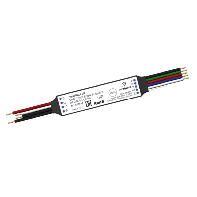 Контроллер SMART-K48-RGBW-PUSH-SUF (12-24V, 4x1A, 2.4G) (пластик)