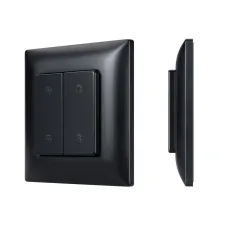 Панель кнопочная SMART-RF-801-22-1G-DIM-SUF Black 3V, 2.4G, IP20, Пластик, 5 лет