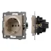 Механизм электрической розетки SCT-MEU1-PL-GD-V 250V, 16A