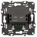 Розетка ЭРА Elegance 14-4109-16 2P+E 16A-250В, штор. с 2xUSB 5В-3А, титан