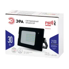 Прожектор светодиодный уличный ЭРА LPR-041-1-65K-030 30Вт 6500К 2100Лм IP65 датчик движения нерегулируемый