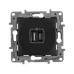 Розетка USB A+C 15Вт антрацит ETIKA