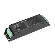 Декодер 12-48 V 5x 4A Terminal IARL IP20 металл 5 лет SMART-DMX512-305-63-RDM-SUF Black INTELLIGENT