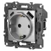 Розетка ЭРА Серия 12 12-4108-03 2P+E 16A-250В со шторками с USB type-A+C 5В-3А алюминий