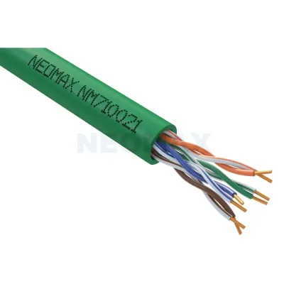 Витая пара U/UTP CAT 5e 4x2x0.52 мм 24AWG Медь внутренний PVCLS нгА-LSLTx зеленый Fluke Tested 305м