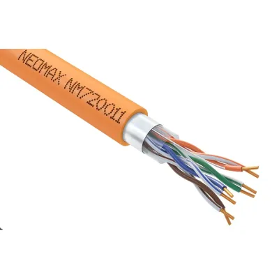 Витая пара F/UTP CAT 5e 4x2x0.52 мм 24AWG Медь ZH нгА-HF LSZH внутренний оранжевый Fluke Tested 305м