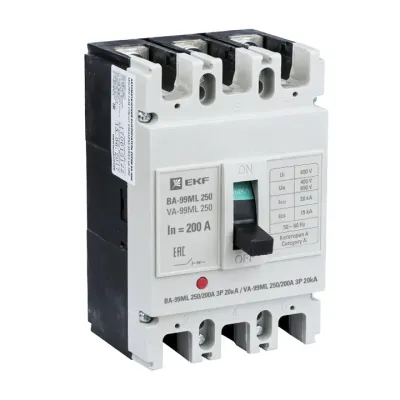 Выключатель автоматический ВА-99МL 250/200А 3P 20кА Basic