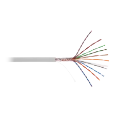 Кабель NETLAN U/UTP 10 пар, Кат.5 (Класс D), 100МГц, одножильный, BC (чистая медь), внутренний, PVC нг(B), серый, 305м