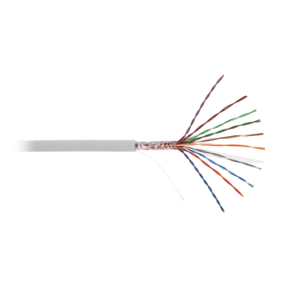 Кабель NETLAN U/UTP 10 пар, Кат.5 (Класс D), 100МГц, одножильный, BC (чистая медь), внутренний, PVC нг(B), серый, 305м