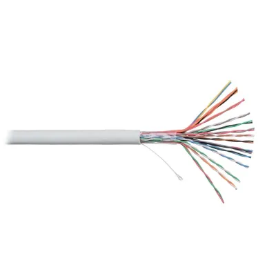 Кабель NETLAN U/UTP 16 пар, Кат.5 (Класс D), 100МГц, одножильный, BC (чистая медь), внутренний, PVC нг(B), серый, 305м