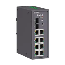 Промышленный управляемый коммутатор, 2х100Base-X, 1000Base-X, 10/100/1000Base-T(X) SFP слота, 8х10/100Base-T(X) портов RJ45, консольный порт Mini USB, 24-48В DC (18-72В DC), с резервир