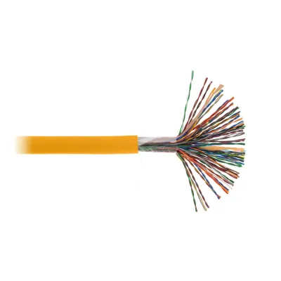 Кабель NETLAN U/UTP 50 пар, Кат.5 (Класс D), 100МГц, одножильный, BC (чистая медь), внутренний, LSZH нг(B)-HF, оранжевый, 305м