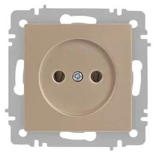 Розетка Intro Accent 6-201-04 2P, 16А-250В, IP20, СУ, шампань