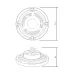 Светильник подвесной Gauss UFO 200W 24000lm 5000K 175-265V IP65 D310*88мм черный скобка в комплекте