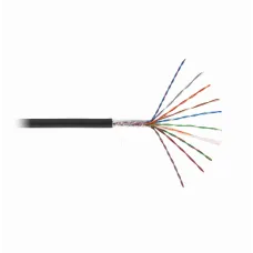 Кабель NETLAN U/UTP 10 пар, Кат.5 (Класс D), 100МГц, одножильный, BC (чистая медь), внешний, PE до -40C, черный, 305м