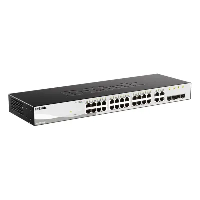 Коммутатор управляемый L2 24 порта 10/100/1000 Мб/с, 4хRJ45/SFP