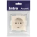 Розетка Intro Accent 6-202-02 2P+E Schuko, 16А-250В, IP20, СУ, слоновая кость