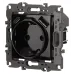 Розетка ЭРА Серия 12 12-4108-06 2P+E 16A-250В со шторками с USB type-A+C 5В-3А чёрный