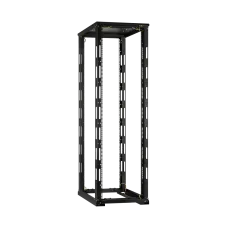 Монтажная стойка двухрамная с разборной рамой 19'' 33U Ш600xВ1595xГ800мм с крышей в разобранном виде черный
