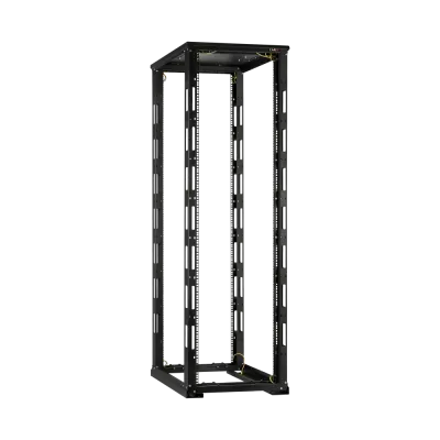 Монтажная стойка двухрамная с разборной рамой 19'' 33U Ш600xВ1595xГ800мм с крышей в разобранном виде черный