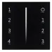Панель Sens SMART-P17-DIM Black 230V, 4 зоны, 2.4G ARL, IP20 пластик, 5 лет