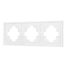 Рамка пластиковая FRM-TENDO-PL-3-WH, Белый, 3 поста