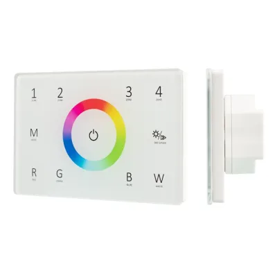 Панель Sens SMART-P85-RGBW White 230V, 4 зоны, 2.4G ARL, IP20 пластик, 5 лет