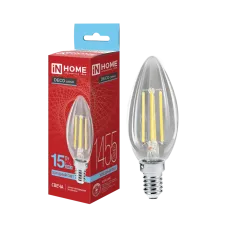 Лампа светодиодная LED СВЕЧА deco 15 Вт 230 В Е14 6500 К 1455 Лм прозрачная