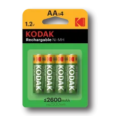 Аккумуляторы NiMH (никель-металлгидридные) Kodak HR6-4BL 2600mAh [KAAHR-4] (80/640/15360)