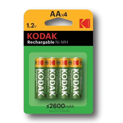Аккумуляторы NiMH (никель-металлгидридные) Kodak HR6-4BL 2600mAh [KAAHR-4] (80/640/15360)