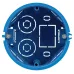 Коробка установочная ЭРА KUT-68-45-blue синяя 68х45мм для твердых стен саморезы IP20