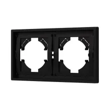 Рамка пластиковая FRM-TENDO-SFPL-2-BK, Чёрный, 2 поста