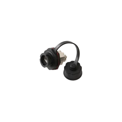 Индустриальный модуль-вставка, Кат.6, RJ45/8P8C, экран., IP67, черный