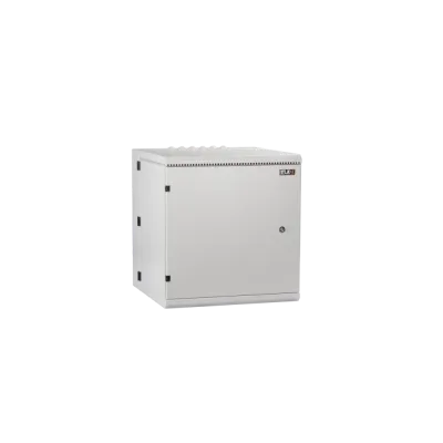 Настенный двухсекционный шкаф NIKOMAX 19'' 18U металлическая дверь промышленный степень защиты IP55 Ш600хВ904хГ600мм серый.