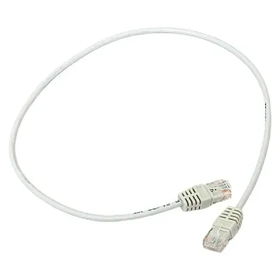 Патч-корд TERACOM Cat.5E (1Гбит/с) неэкранированный UTP оболочка PVC серый (0.5м)