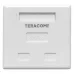 Розетка настенная TERACOM PRO Cat.6 неэкранированная 2 порта RJ-45 Dual IDC белая