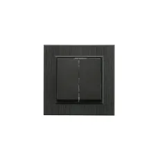 Выключатель двухклавишный KAREA LINE STAR черный