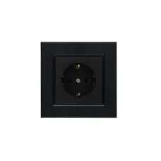 Розетка с заземлением 16А   KAREA LINE STAR черный