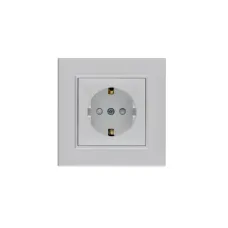 Розетка с заземлением 16А KAREA LINE STAR жемчужный