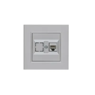 Розетка компьютерная CAT5 + гнездо KAREA LINE STAR жемчужный