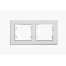 Рамка двухпостовая горизонтальная KAREA LINE STAR жемчужный
