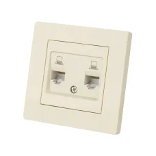 Розетка компьютерная двойная RJ45 сл. кость Сенеж