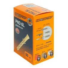 Дюбель нейлоновый ЕВРОПАРТНЕР  PND-6L (6х50 mm) удлиненный 50 шт