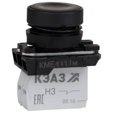 Кнопка КМЕ4111м-черный-1но+1нз-цилиндр-IP40