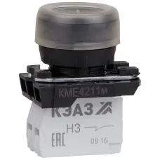 Кнопка КМЕ4211м-черный-1но+1нз-цилиндр-IP65