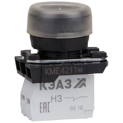 Кнопка КМЕ4211м-черный-1но+1нз-цилиндр-IP65