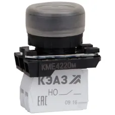 Кнопка КМЕ4220м-черный-2но+0нз-цилиндр-IP65