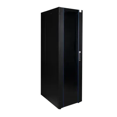Шкаф нап. 19'', 32U 600х800, перед. дв. стек, задн. стен., мет, чер.