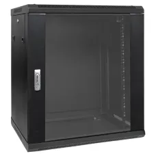 Шкаф настенный 19' TERACOM PRO 12U 600х450 мм дверь стеклянная с замком-ручкой чёрный